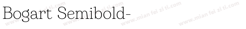 Bogart Semibold字体转换
